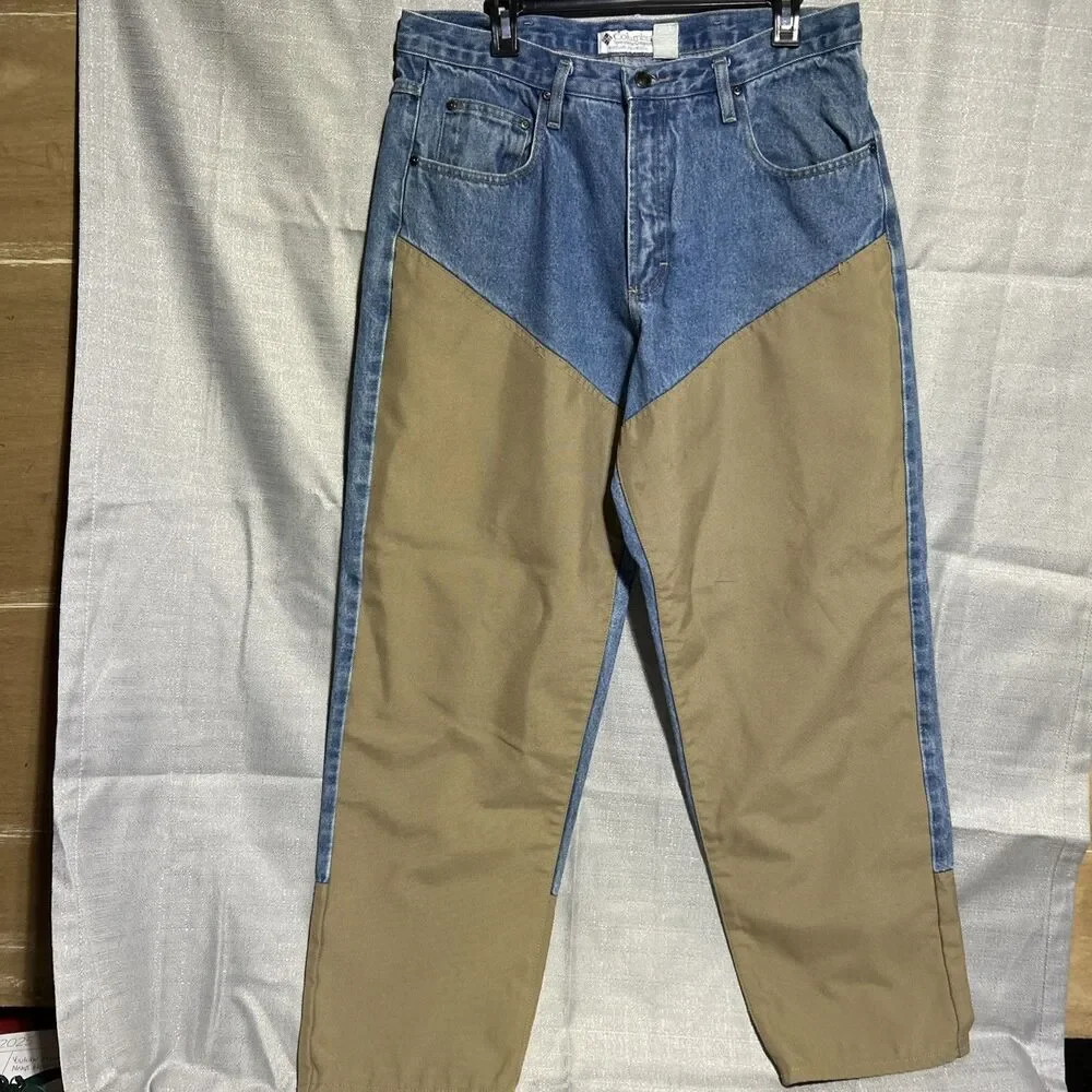 Vintage‎ Columbia Double Knee Mother Tough Jeans Size 36x32 Outdoor Gorpcore